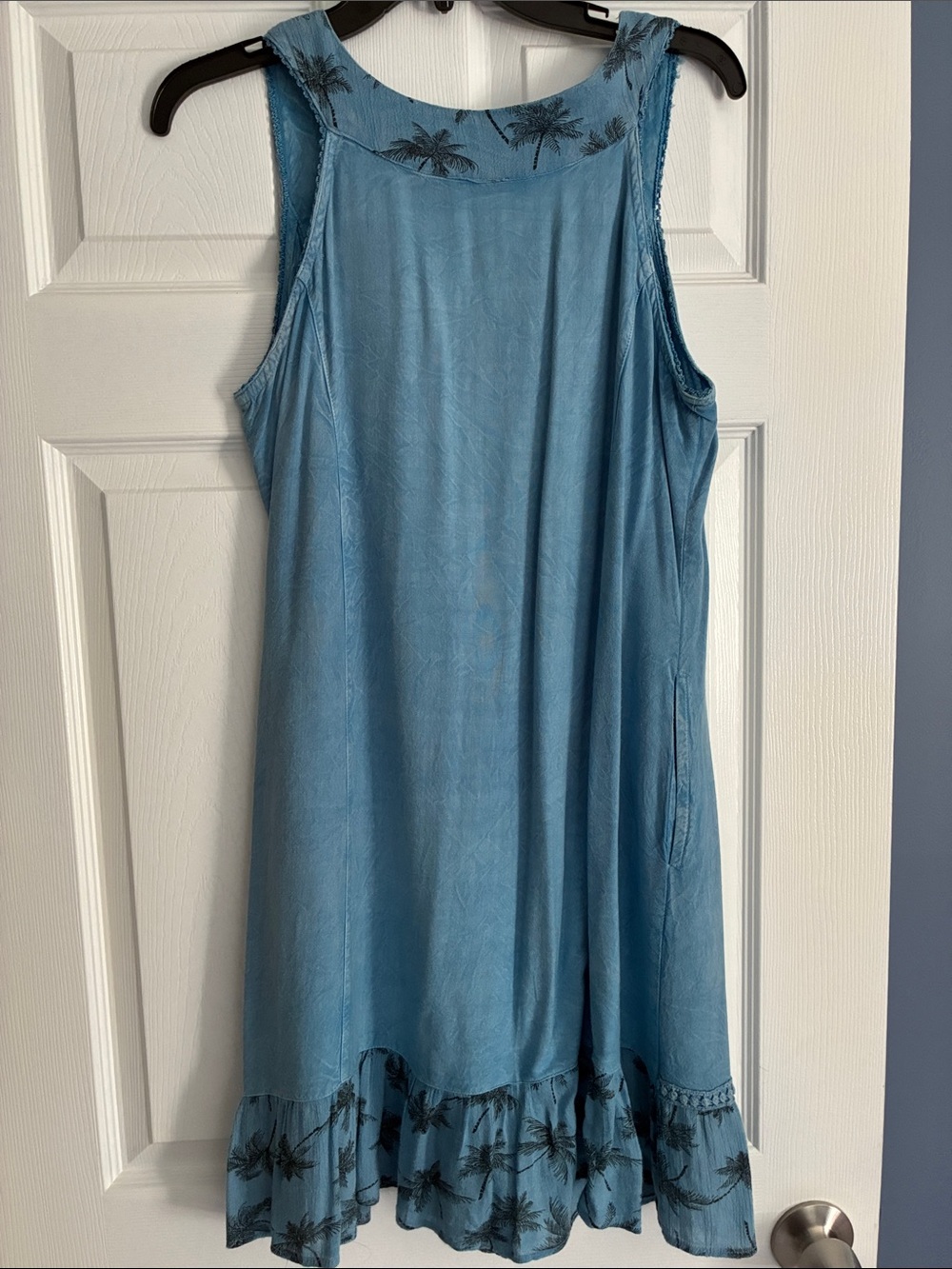 Raya Sun Sleeveless Dress, Size Small, Color is Denim Blue - Picture 4 of 8
